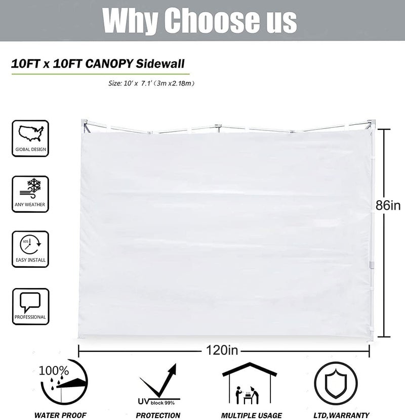 SCOCANOPY Door for 10x10 Canopy Frame One Central Zipper Design for Easy Entry and Exit,1 Pack Canopy Door Only,Blue - Image 5